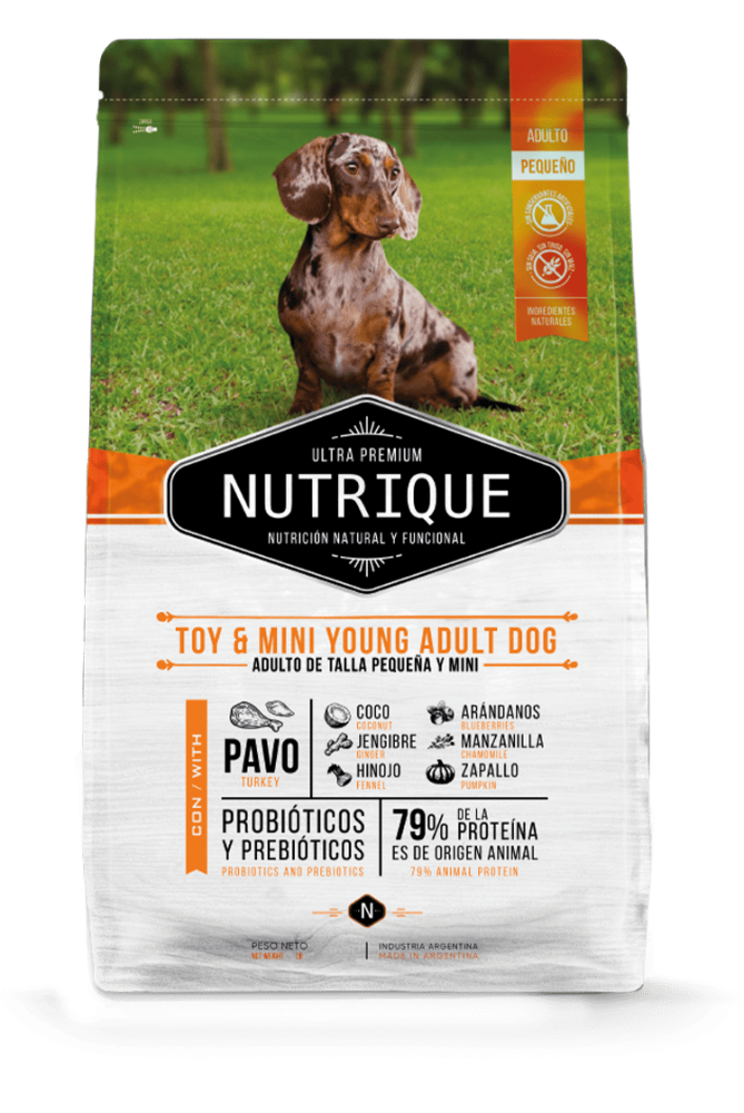 Виталкан Nutrique Toy & Mini Young Adult Dog д/взр. собак с индейкой и свининой
